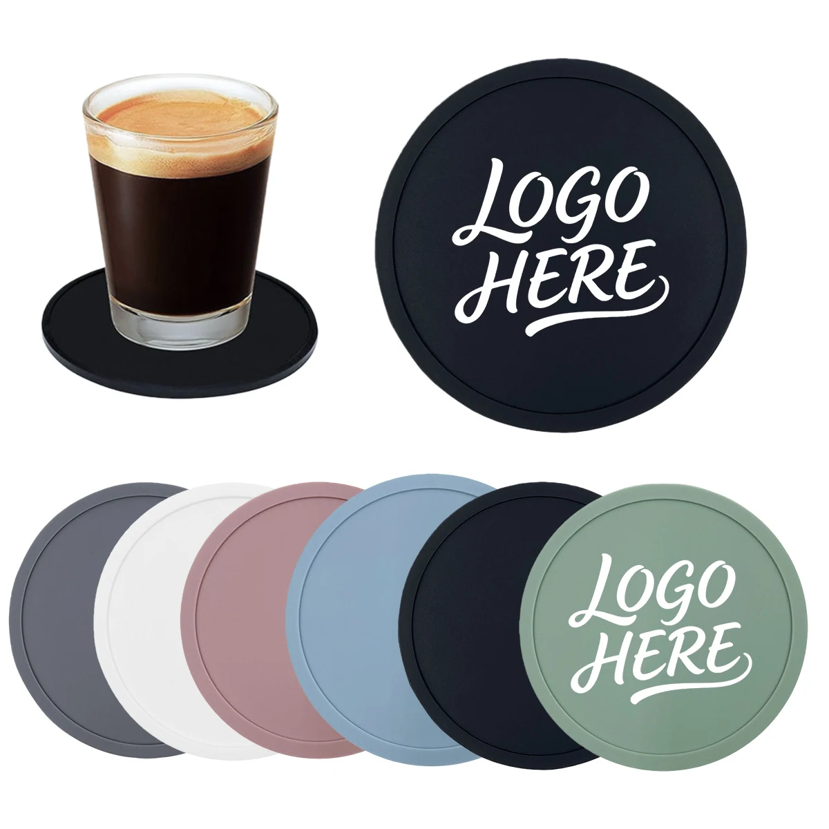 Round Silicone Non-Slip Coaster 1