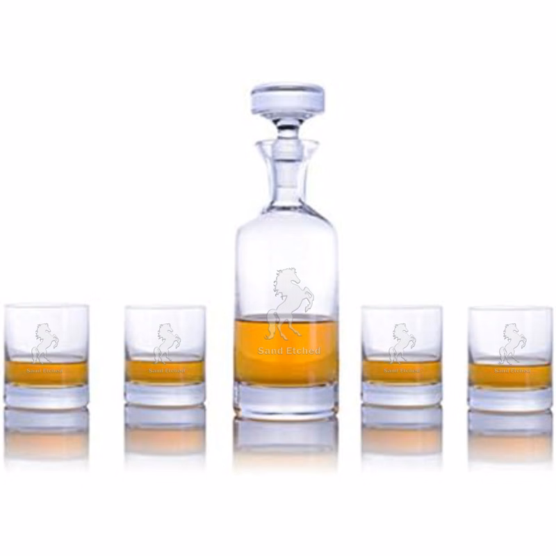 Wellington Double Old Fashioned Decanter Gift Set Lead-Free Crystal