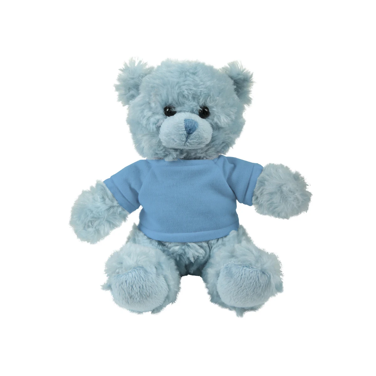 soft plush Blue Curly Sitting Bear with t-shirt 1