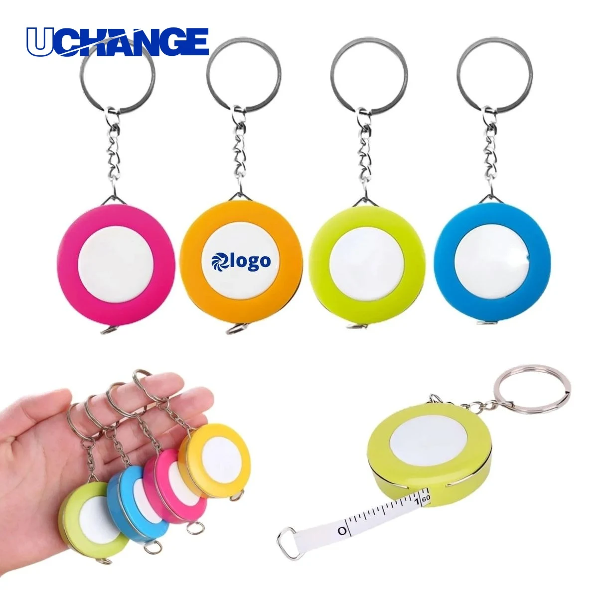 Mini Round Tape Measure Keychain Tool 1