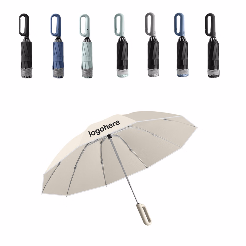 Full Auto 23Inch 10-Rib Windproof Aluminum Buckle Umbrella