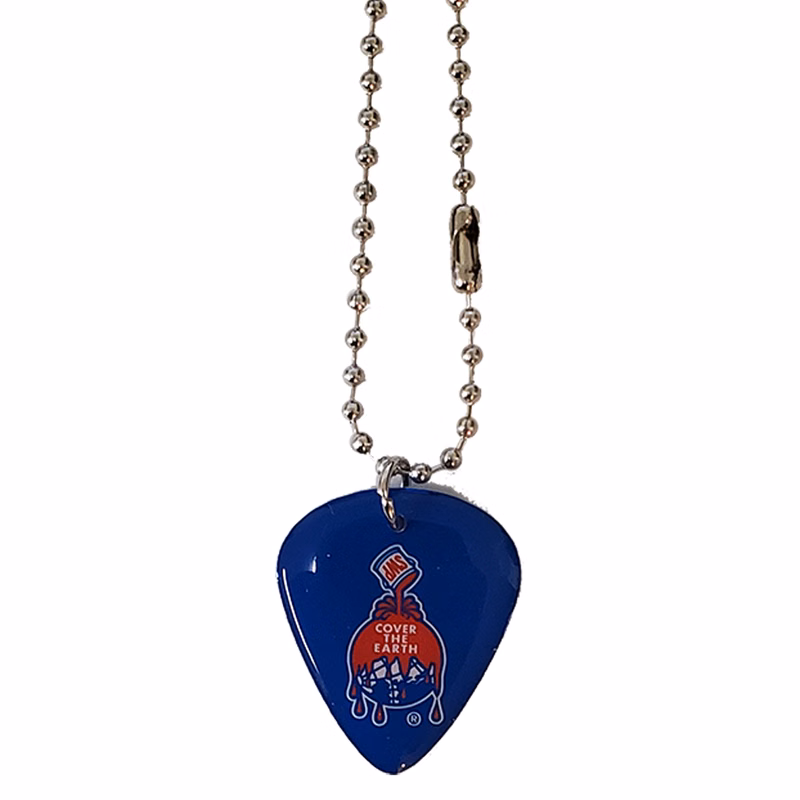 Novelty Pick with Double Sided Imprint with 30" Ball Chain