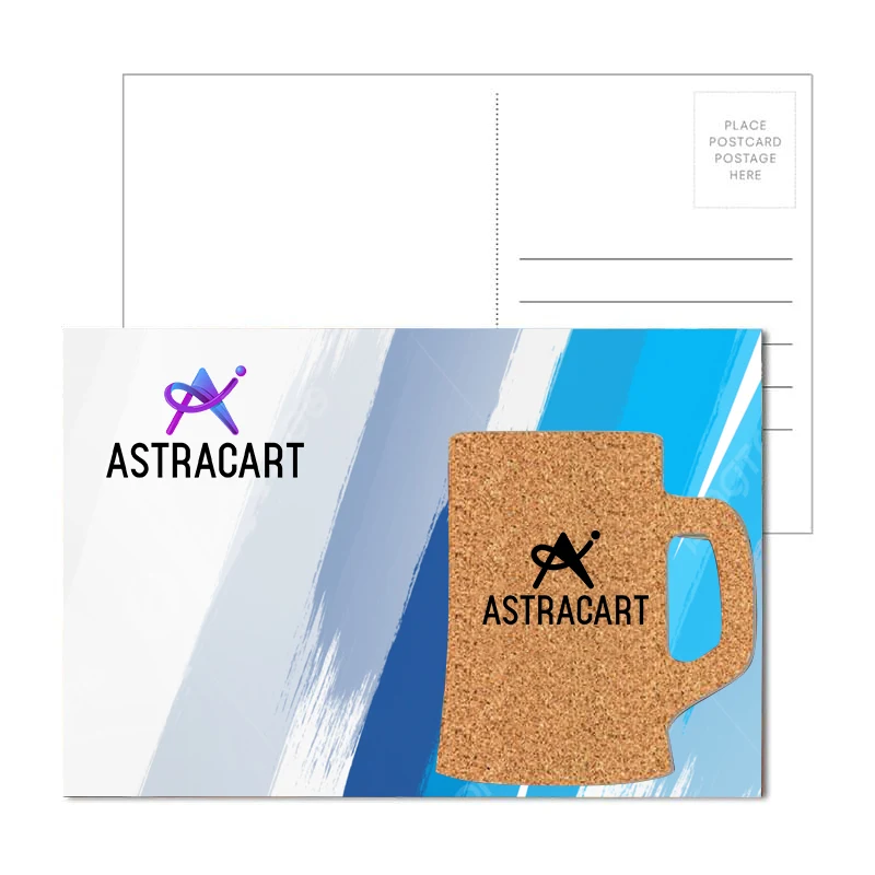 Post Card with Beer Mug Cork Coaster 1