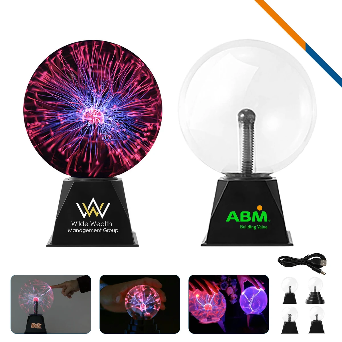 LumiFun Touch Sensitive Plasma Ball Night Light 1