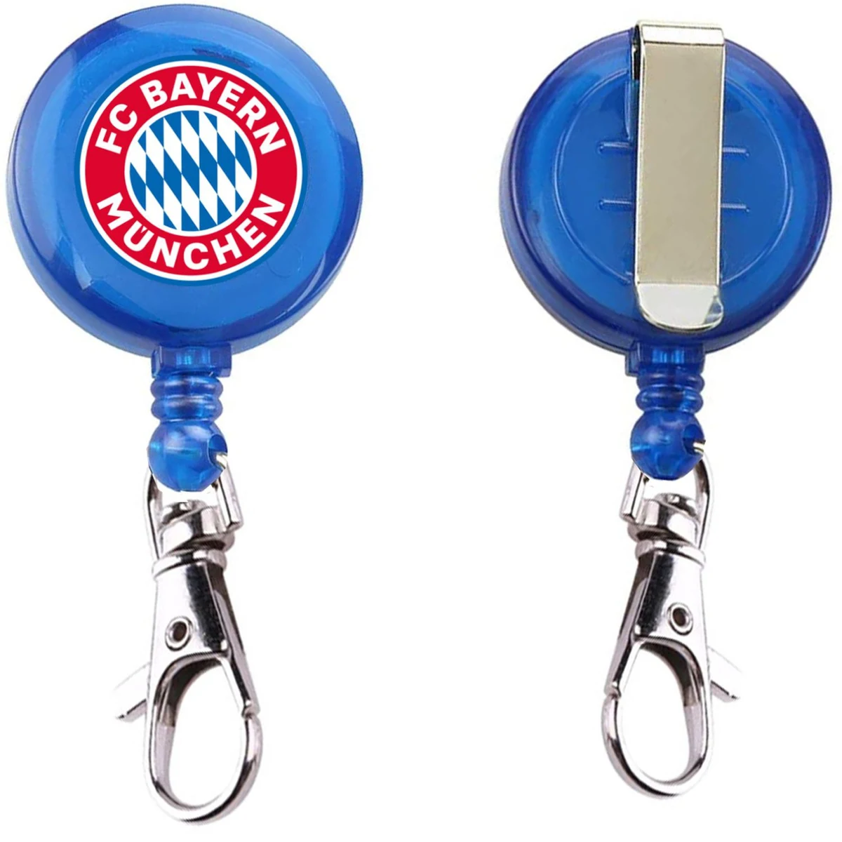 Transparent Round Badge Reels w/ Lobster Claw & Belt Clip 1