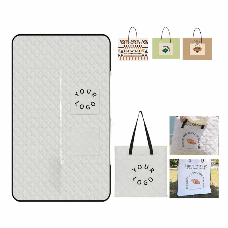 Foldable Picnic Tote with Comfortable Sitting Surface