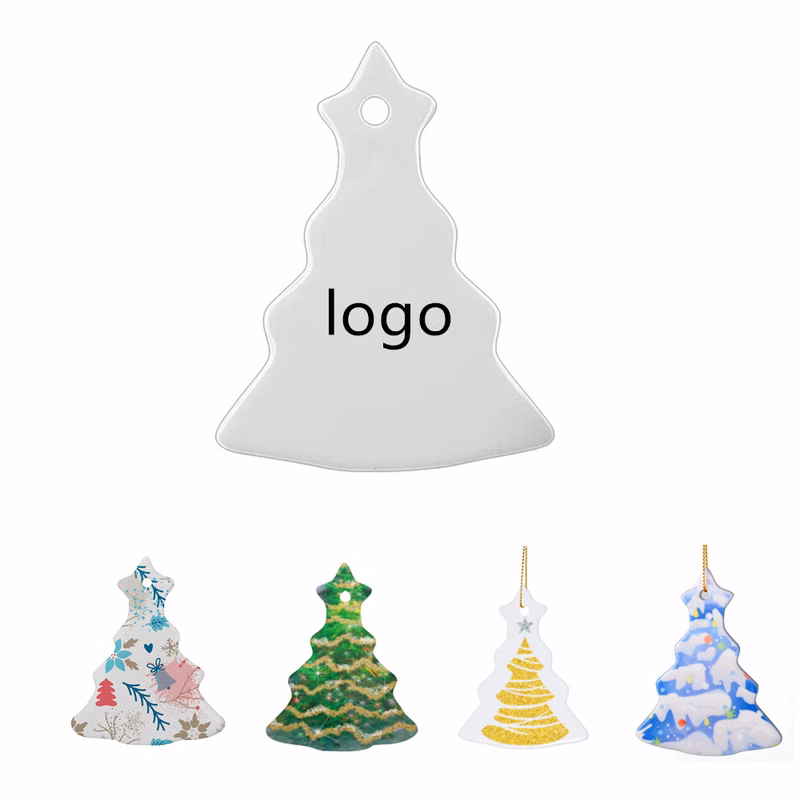 Christmas Tree Shape Ceramic Christmas Ornament