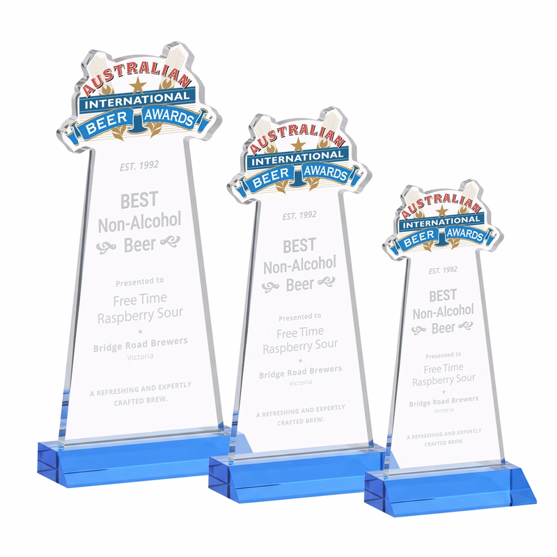 EdgeCraft Tapered Award on Mitered - Sky Blue (via Air)