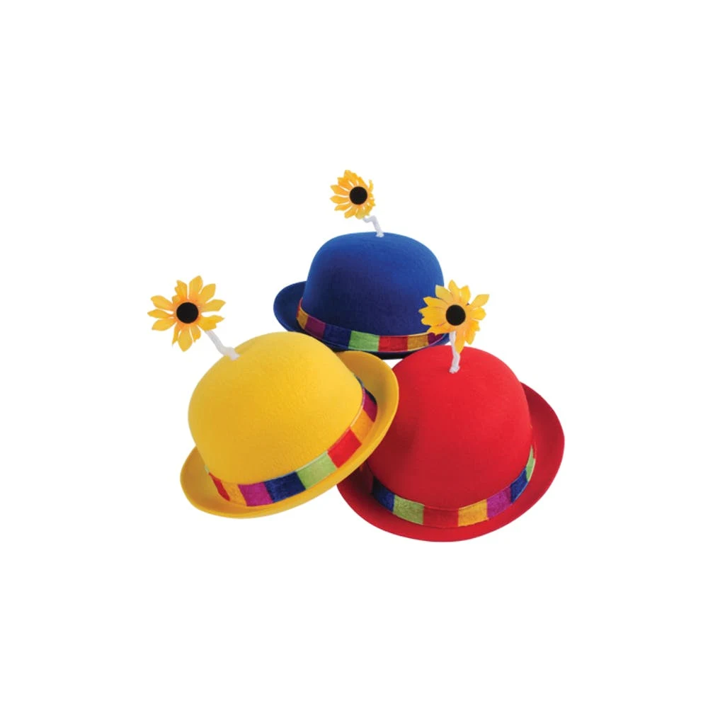 Clown Bowler Derby Hats - Assorted 1