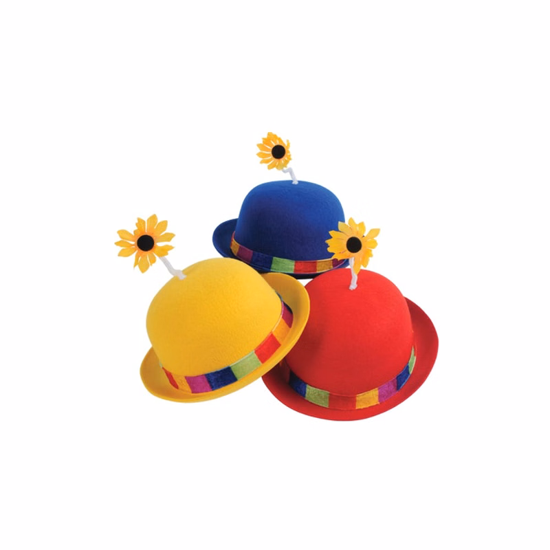 Clown Bowler Derby Hats - Assorted
