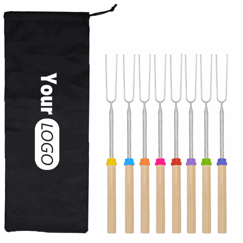 Stainless Steel Telescopic Barbecue Fork Set