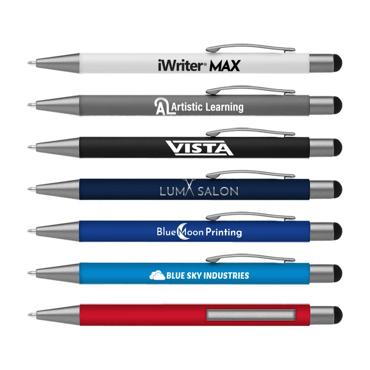 iWriter® MAX - Stylus & Soft Touch Rubberized Metal Hybrid Ink Gel Pen 1