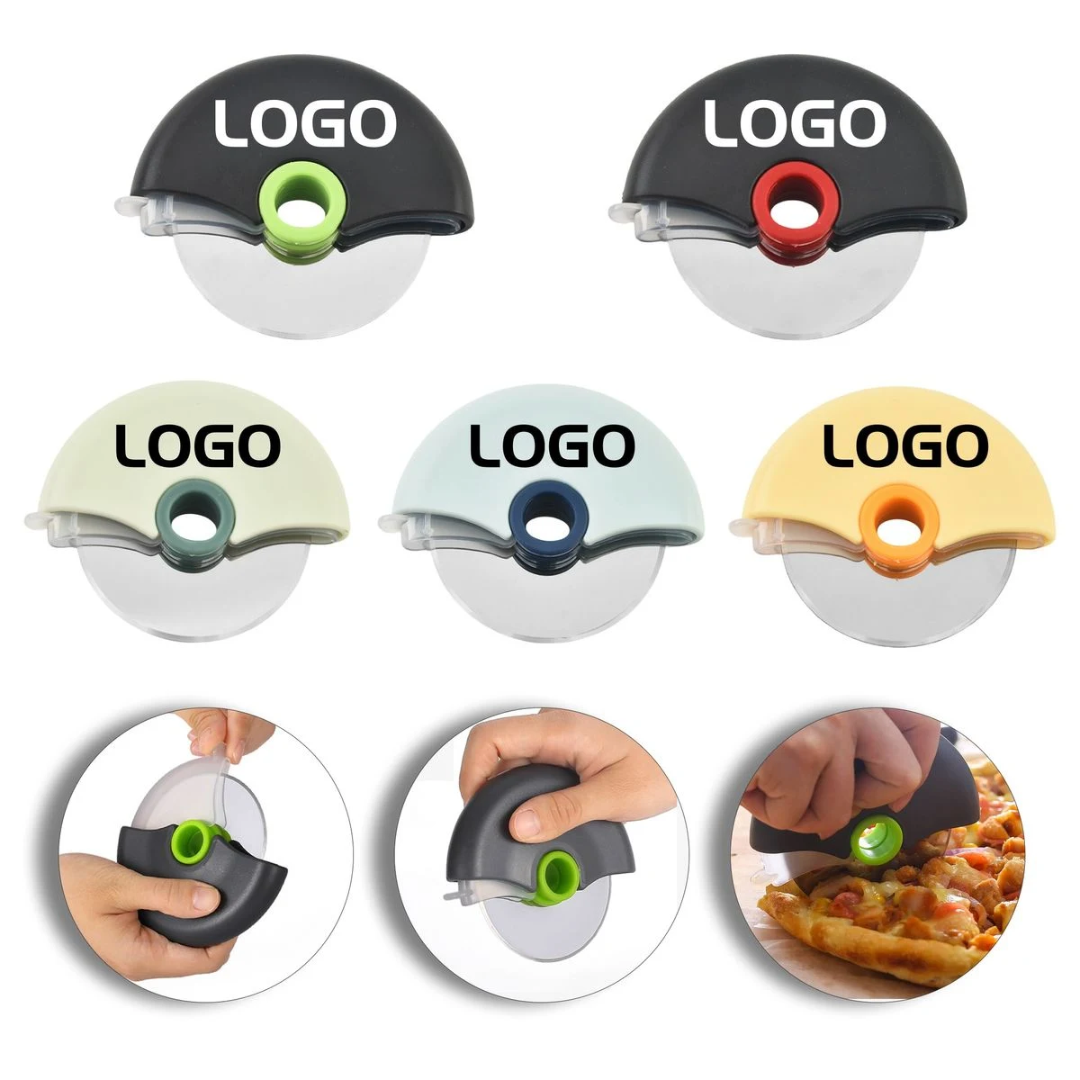 Circular Pizza Cutter Wheel with Protective Blade Guard 1