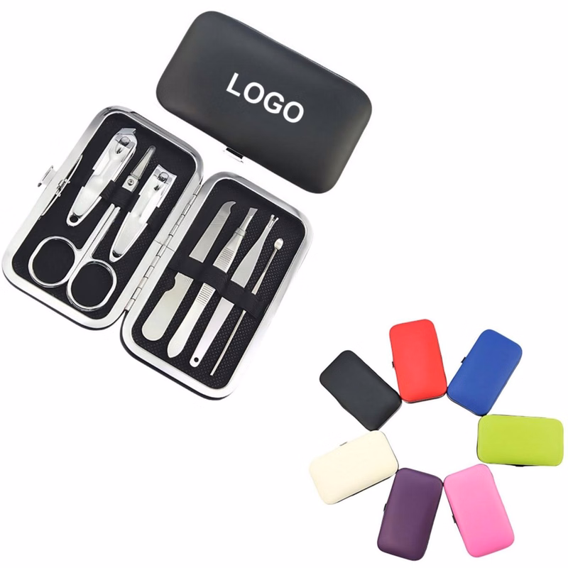 7-Piece Stainless Steel Manicure Set with Storage Case