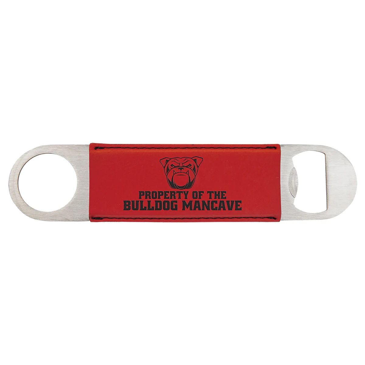 Red Leatherette Bottle Opener 1