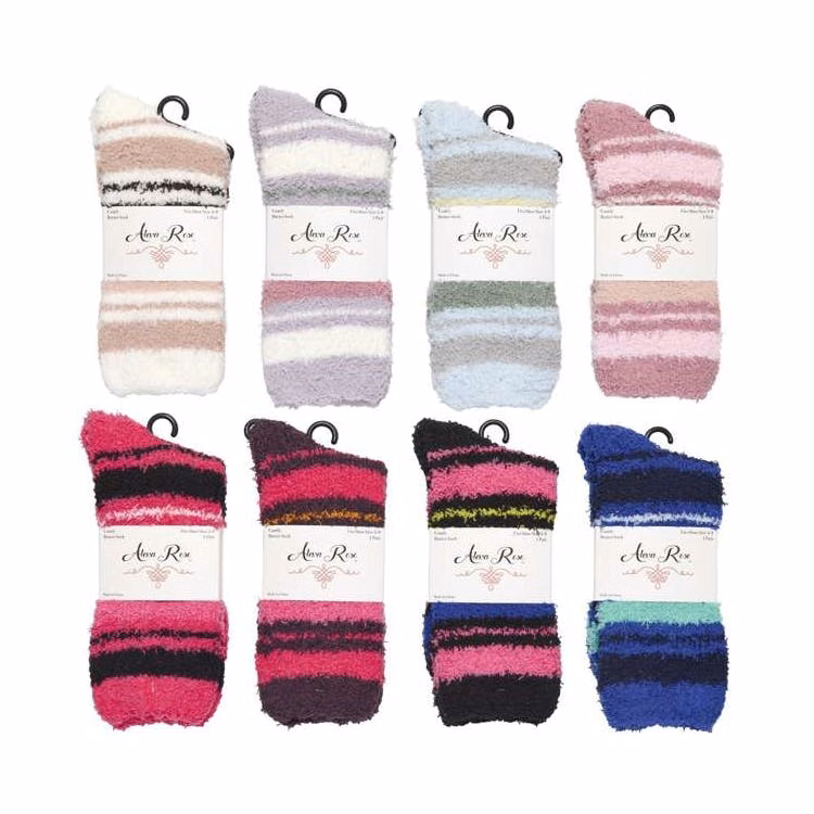 Bold Stripe Butter Socks Size 9-11