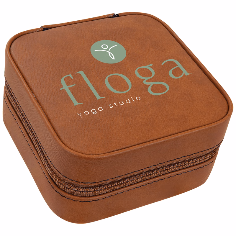 Rawhide Leatherette Travel Jewelry Box