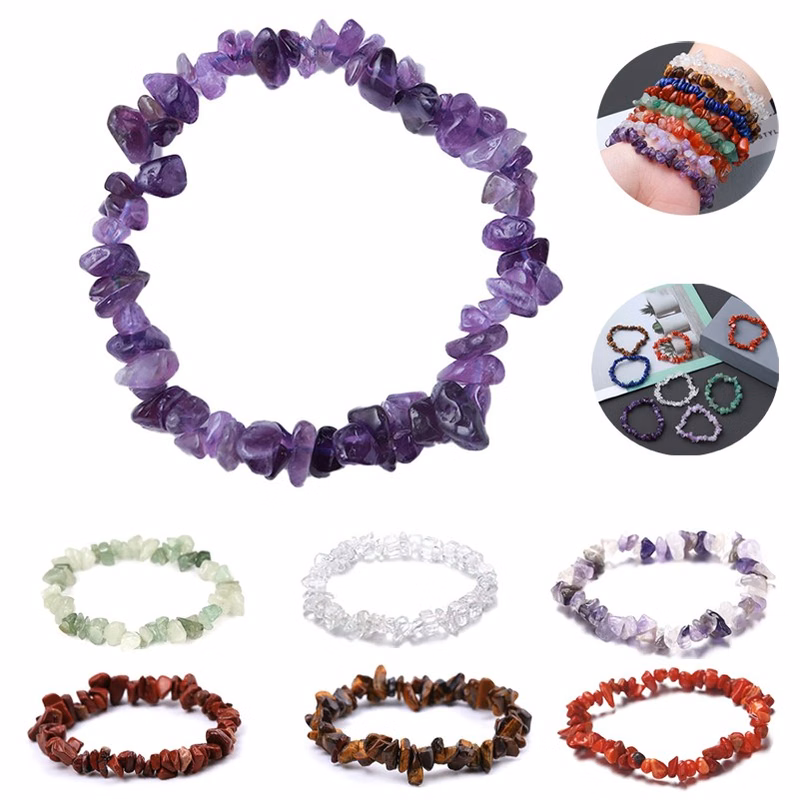 Vintage & Religious Style Irregular Chip Stone Bracelet