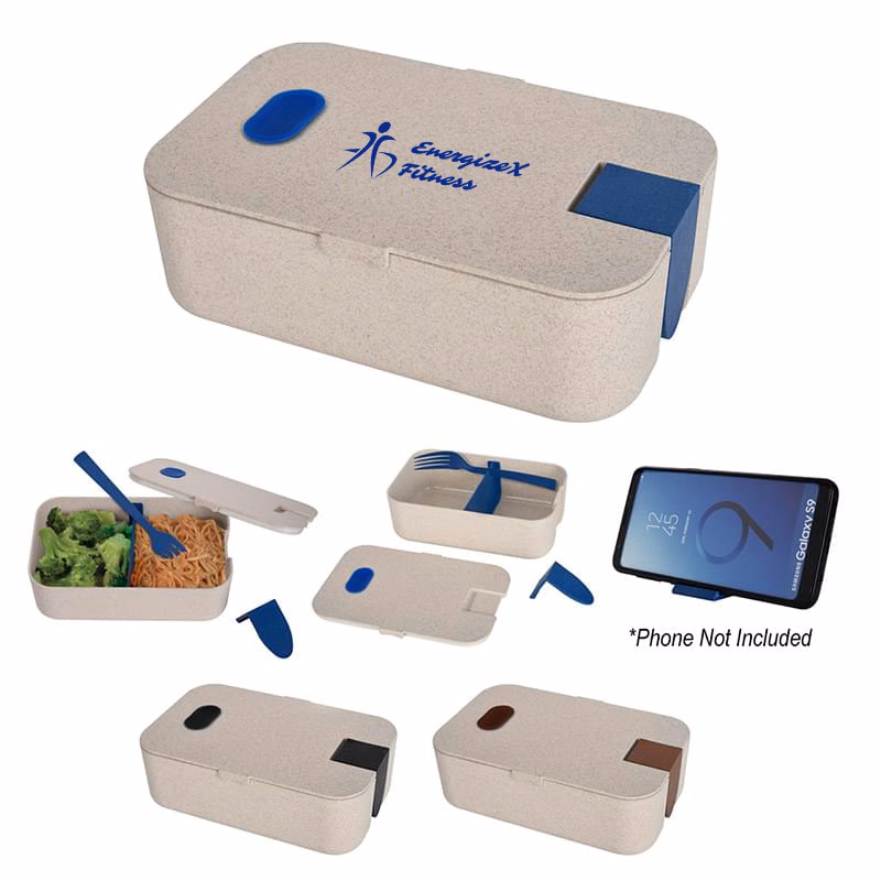 Wheat Lunch Set With Phone Holder