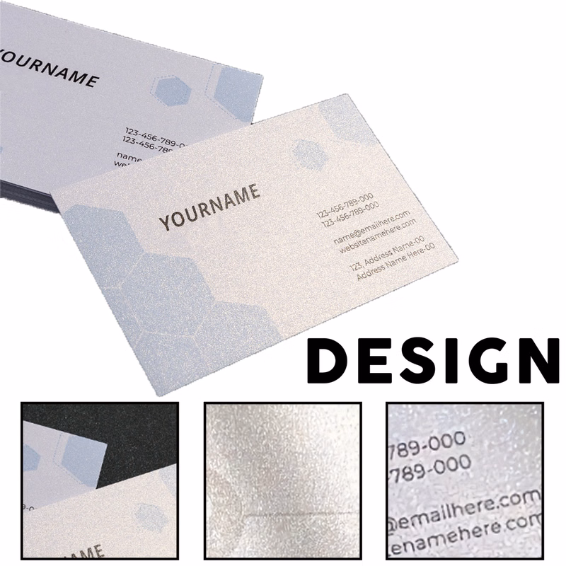 Pearl Metallic Full-Color Printed Business Card