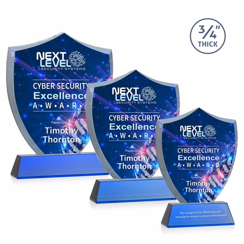 Scudo Shield VividPrint™ Award on Newhaven - Blue