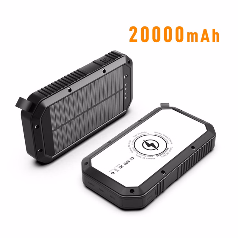 20000mAh Wireless Charging Solar Power Bank