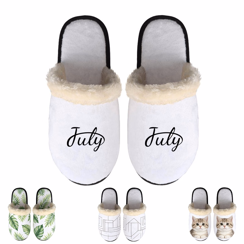 Custom Flannel Cotton Slippers