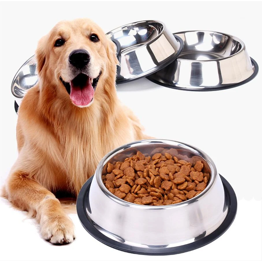 Stainless Steel Pet Feeder Anti Knock Dog Basin 1