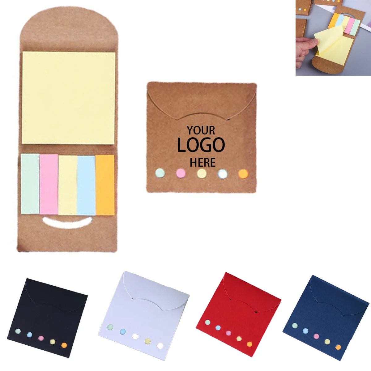 Square Sticky Note Wallet Color Memo Pad 1