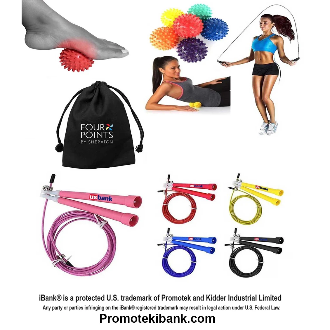 iBank ® Spiky Massage Ball + Jump Rope 1