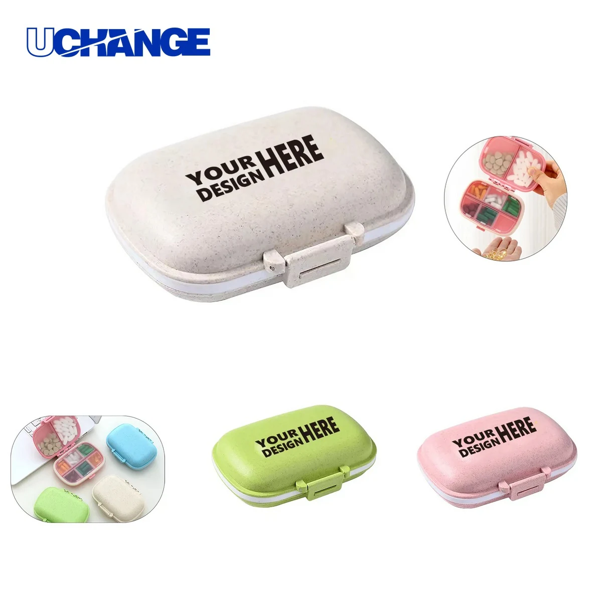 8-Compartment Storage Pill Box Organizer (4.4"x3.4"x1.2") 1