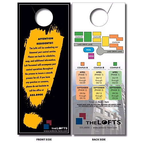Plastic Door Hanger - 4x10 Laminated with Slit - 30 pt.