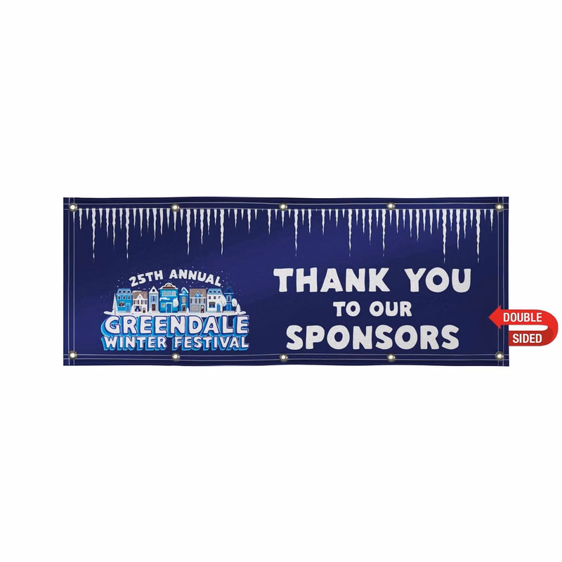 3' x 8' 18 oz. Vinyl Banner Double-Sided