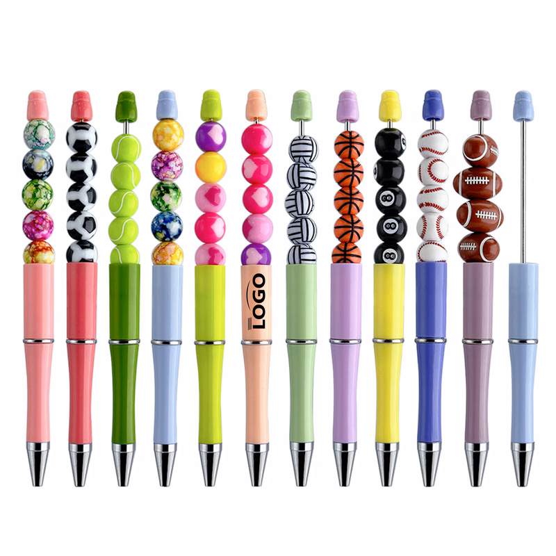 Handmade beaded PVC ballpoint pen can be customized