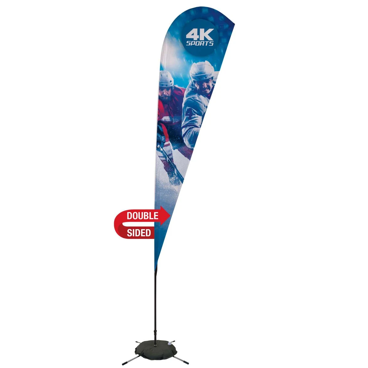11.5' Streamline Teardrop Sail Sign Kit (Double-Sided with Scissor Base) 1