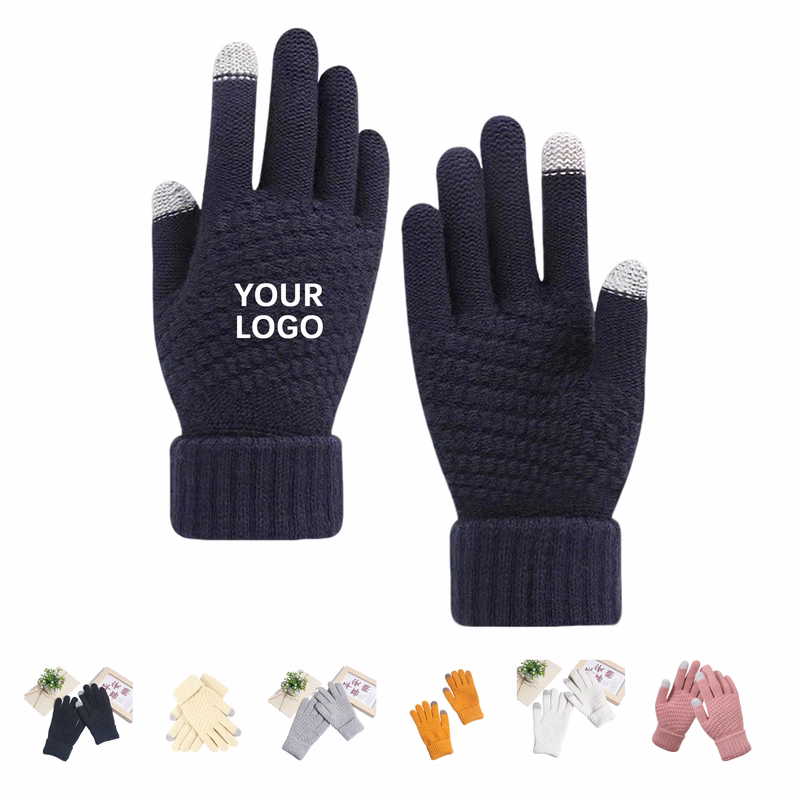 Touchscreen Knit Winter Glove With Soft Lining 7.9" x 4"