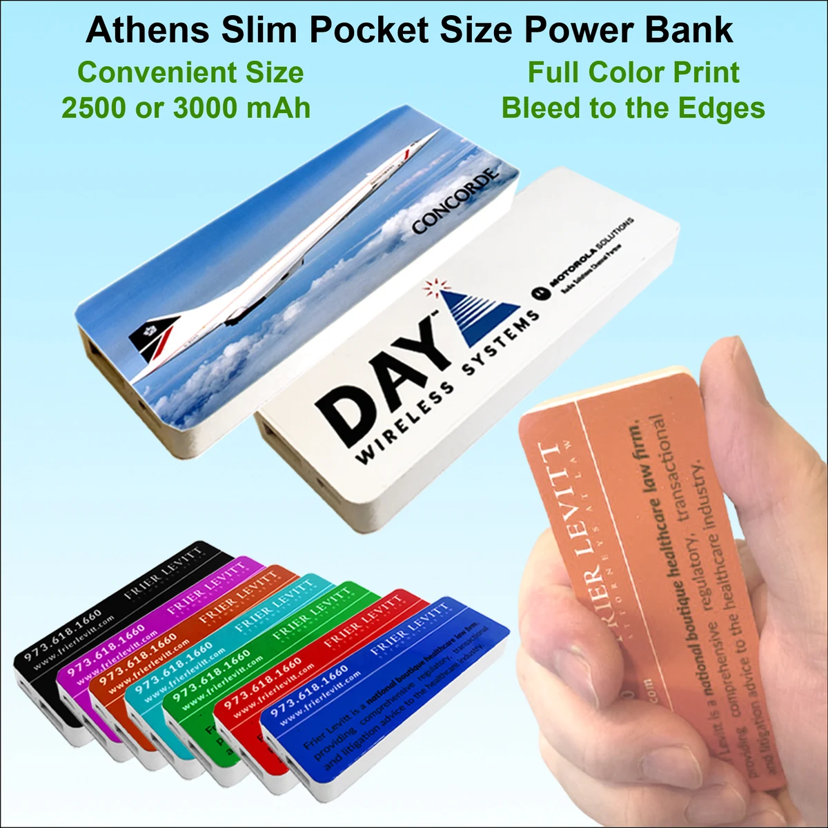 Athens Pocket Size Power Bank 2500 mAh Full Color Print 1