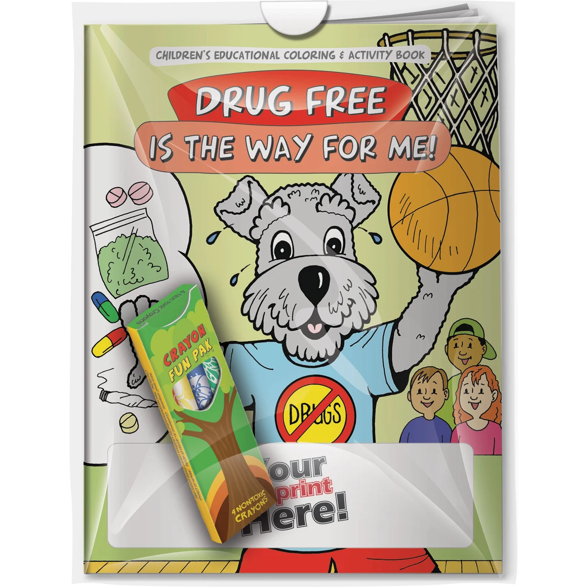 Combo Pack - CB1035 Coloring Book & 4-Pack of Crayons in a Poly Bag 1