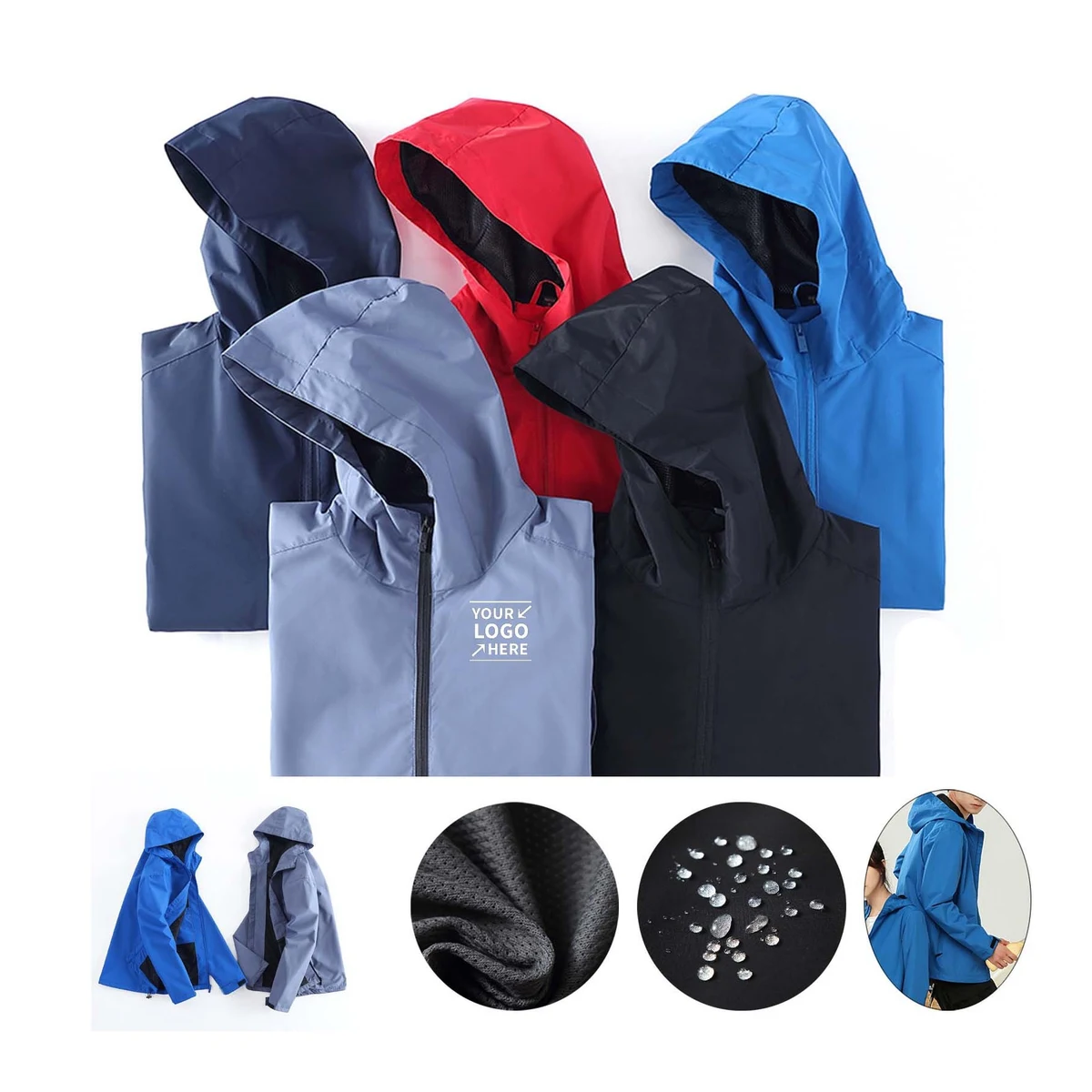 Rain Hooded Jacket 1