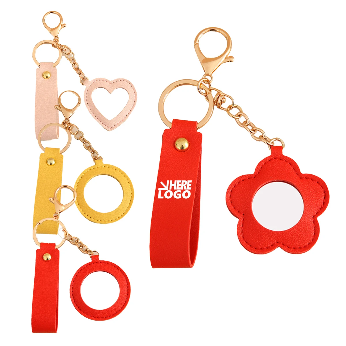 Lipstick Mirror Keychain PU Leather MOQ 20 1