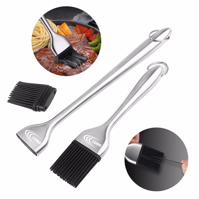 Stainless Steel BBQ Brush Silicone Heads MOQ 50pcs