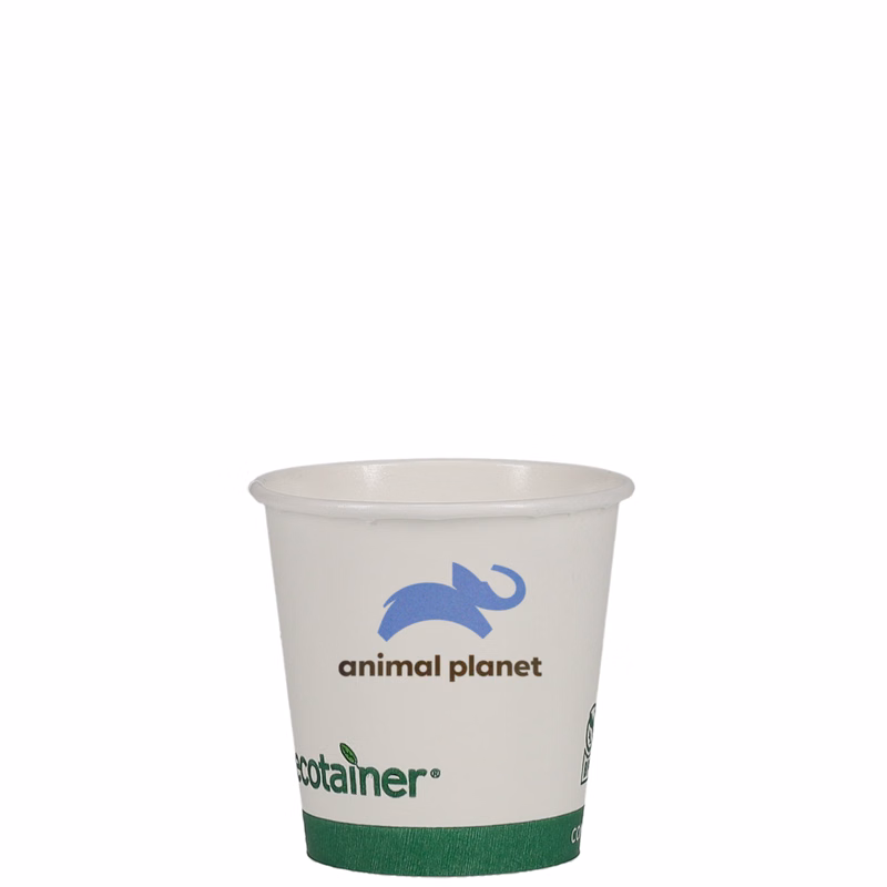 4 oz Paper Cup Eco White Tradition Print
