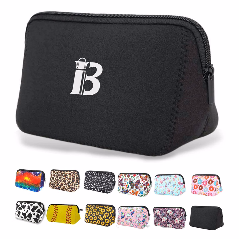 Waterproof Nylon Cosmetic Bag w/ Zipper