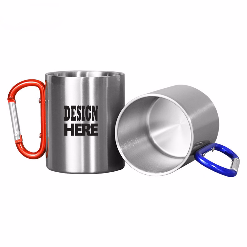 Double Wall Stainless Steel Carabiner Mug