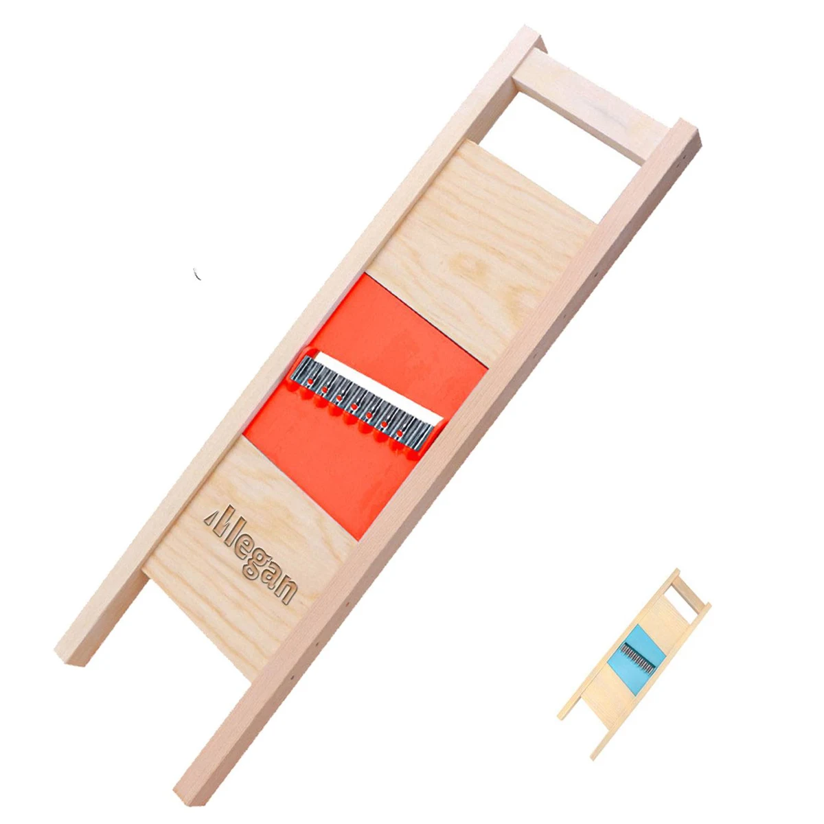 Handheld Kitchen Solid Wood Potato Grid Slicer 1