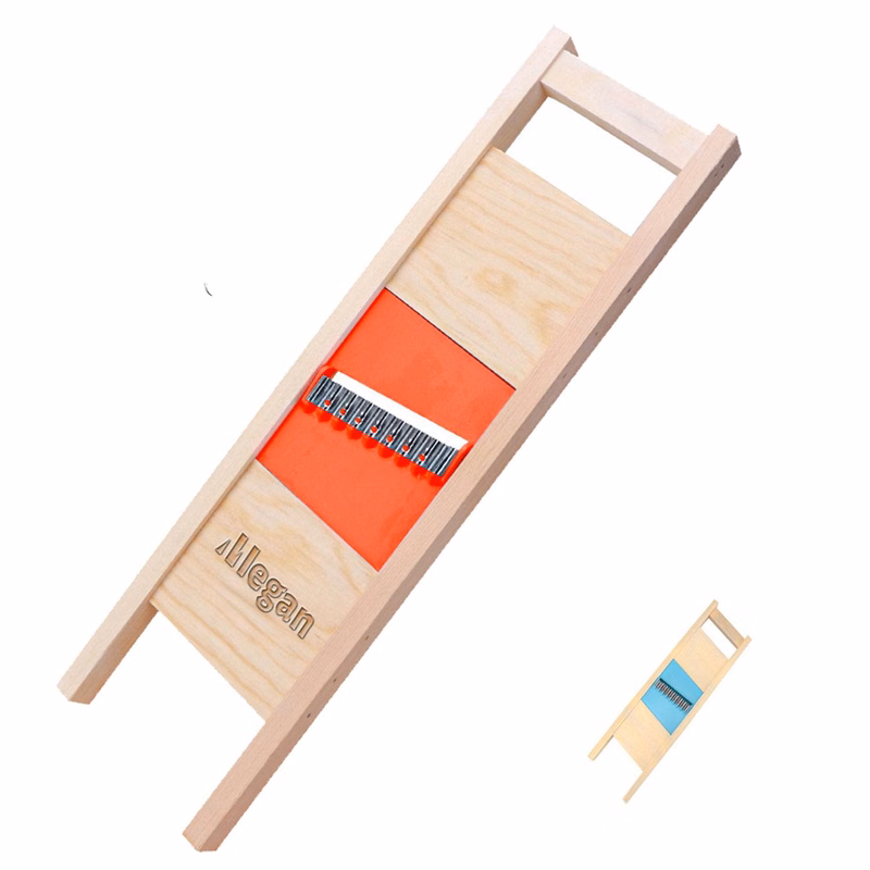 Handheld Kitchen Solid Wood Potato Grid Slicer