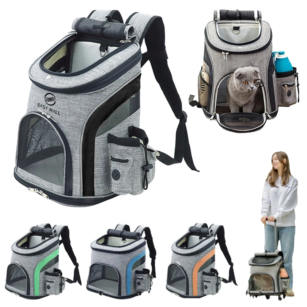 Breathable Foldable Oxford Pet Backpack 1