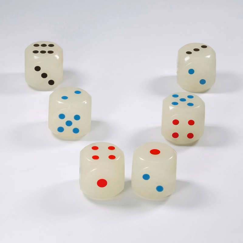 Rubber Glowing Dice Bouncy Ball