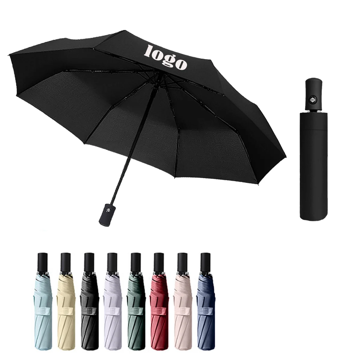 StormProof 8-Rib Auto Umbrella For Rain MOQ10 1