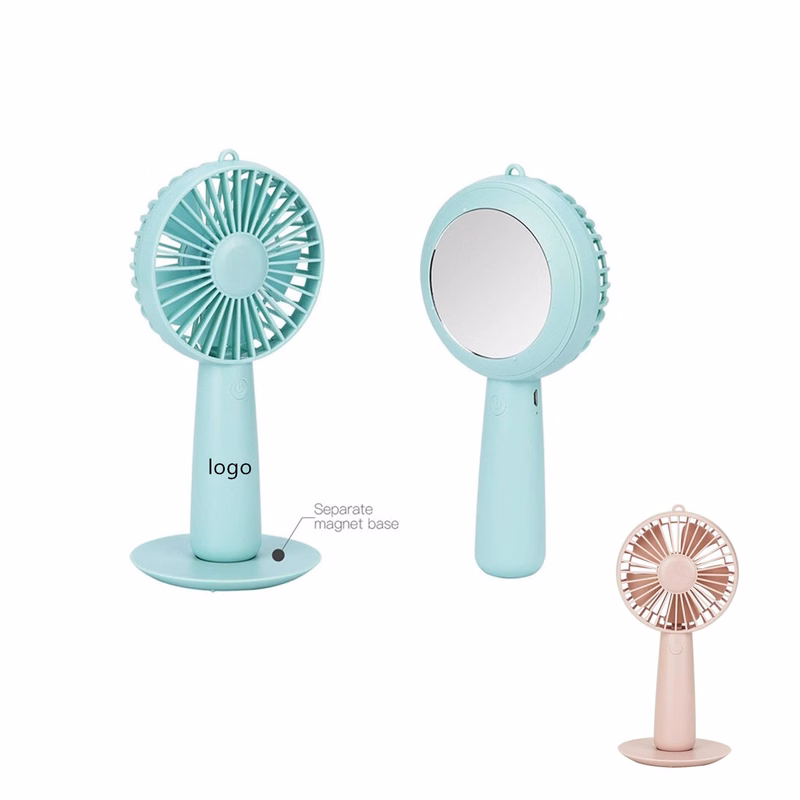 Cooling Fan with Cosmetic Mirror Hand Fan for Travel